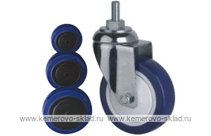 Колесо поворотное с болтом Lema EG3-RUB-75-120-7