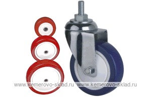 Колесо поворотное с болтом Lema EG3-TPU-75-110-6