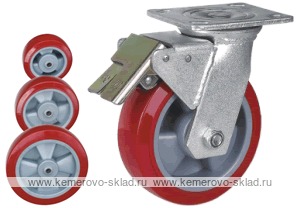 Колесо поворотное с площадкой Lema GC2-TPU-150-310-M6